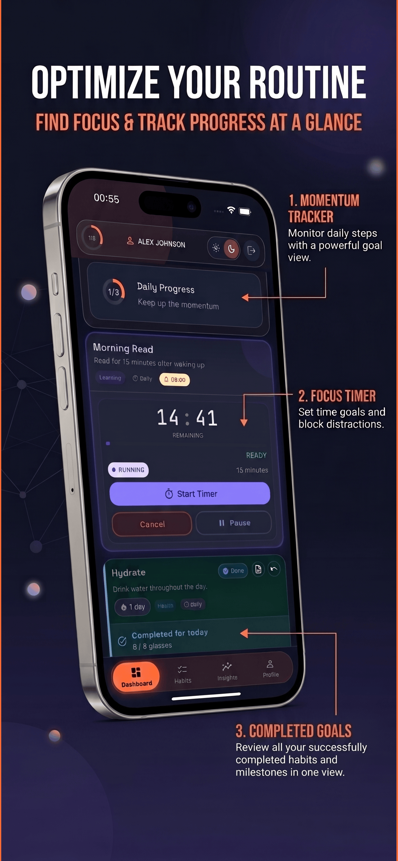 Habits IQ optimize routine